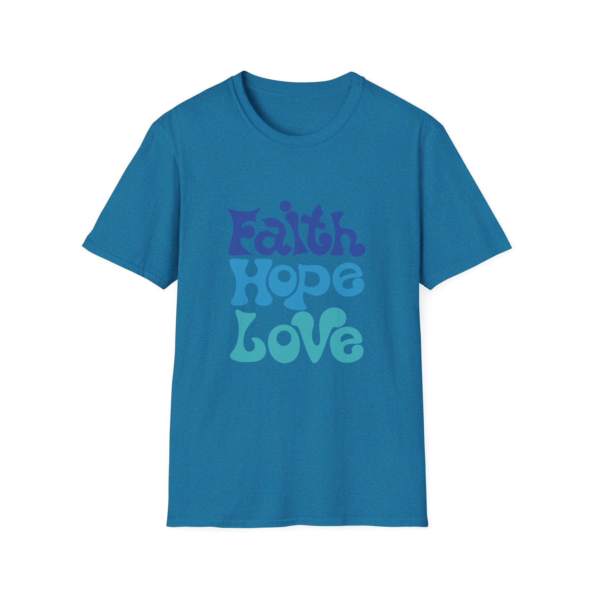 Faith Hope Love T-Shirt — Retro Psychedelic Faith Tee