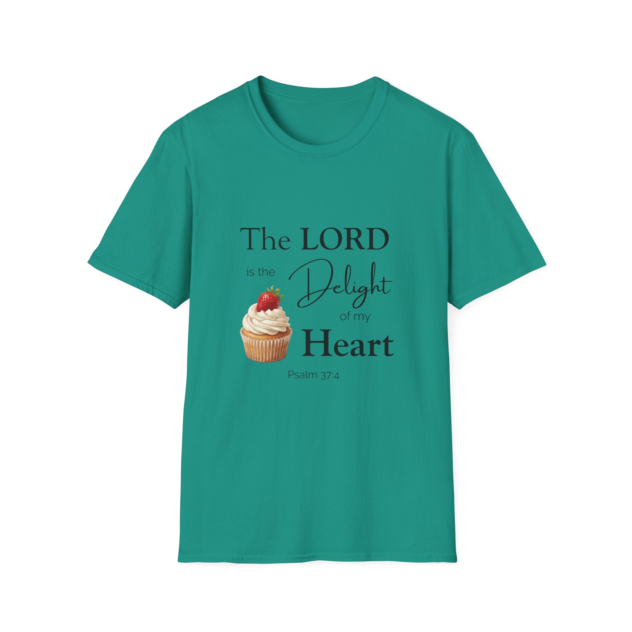 Faith Tee — “The LORD is the Delight of my Heart” Christian Graphic T-Shirt
