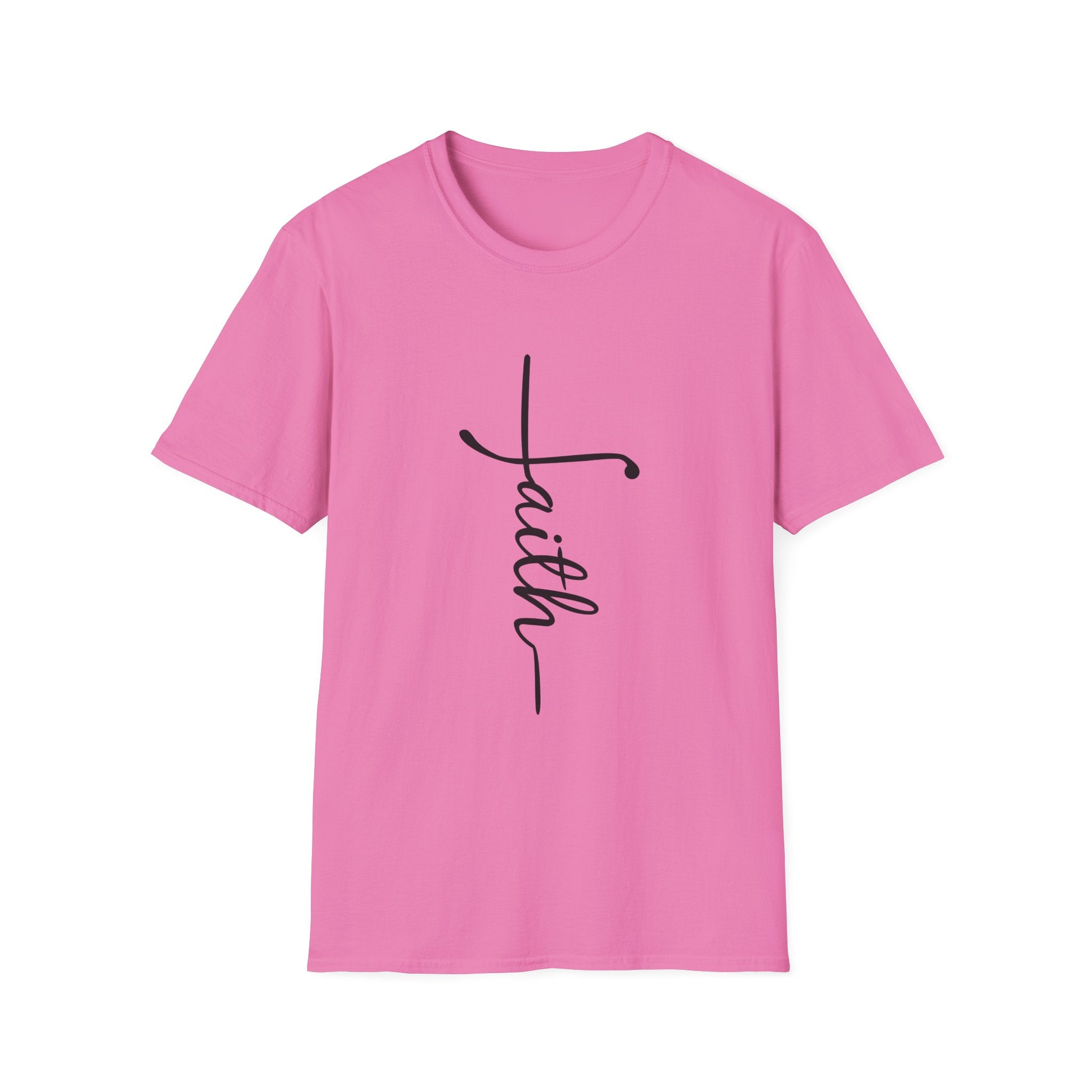 Faith Script T-Shirt — Vertical Handwritten Faith Tee