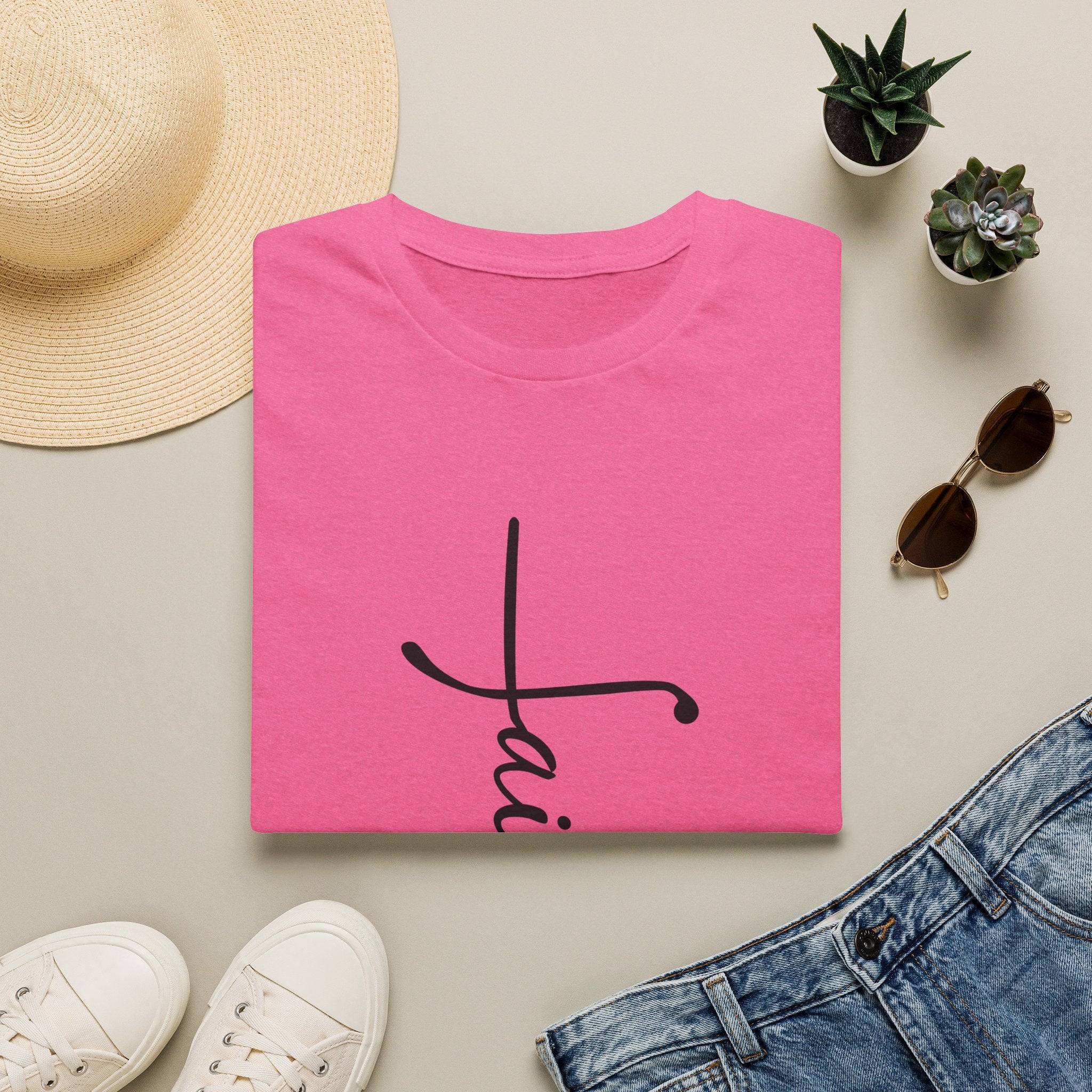 Faith Script T-Shirt — Vertical Handwritten Faith Tee