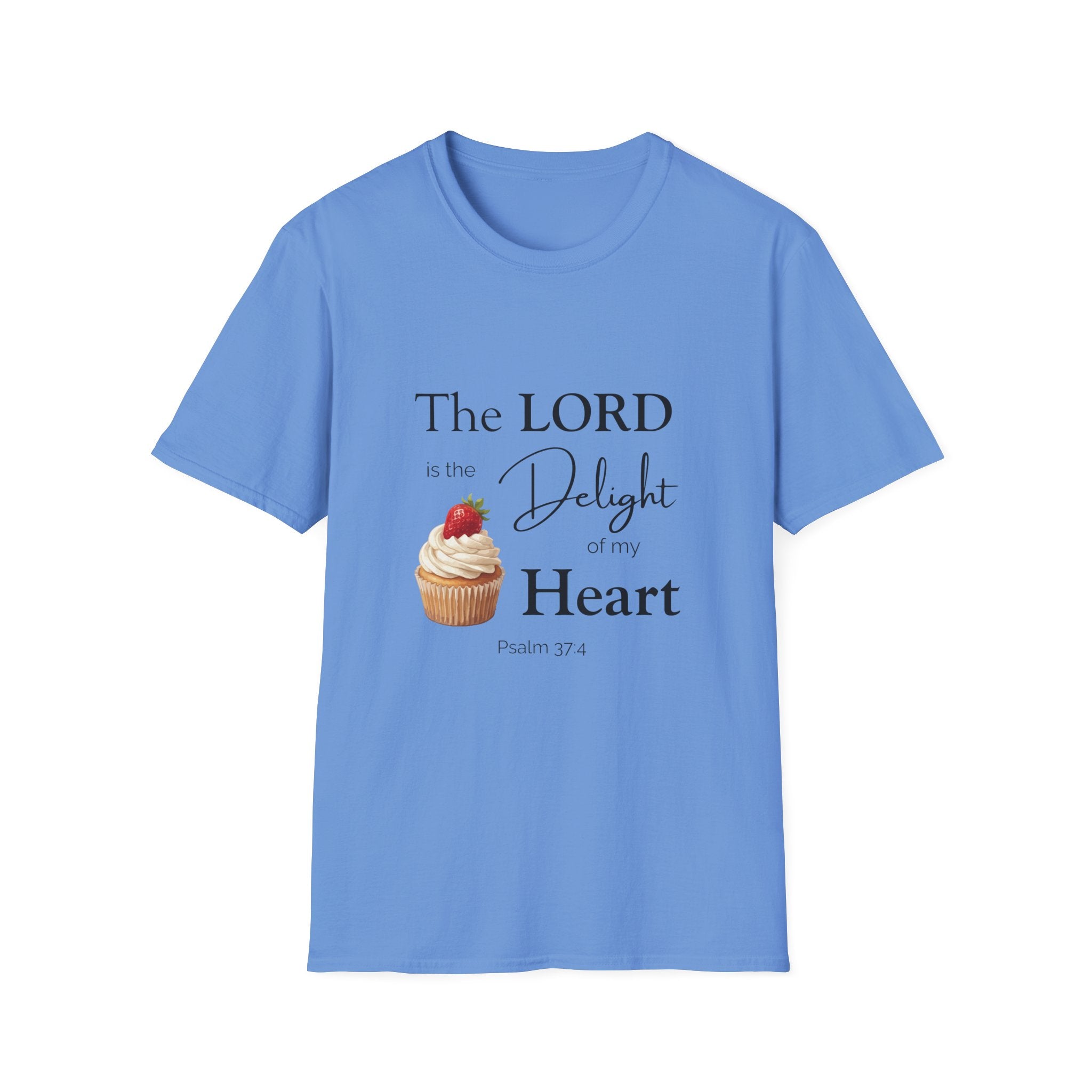 Faith Tee — “The LORD is the Delight of my Heart” Christian Graphic T-Shirt