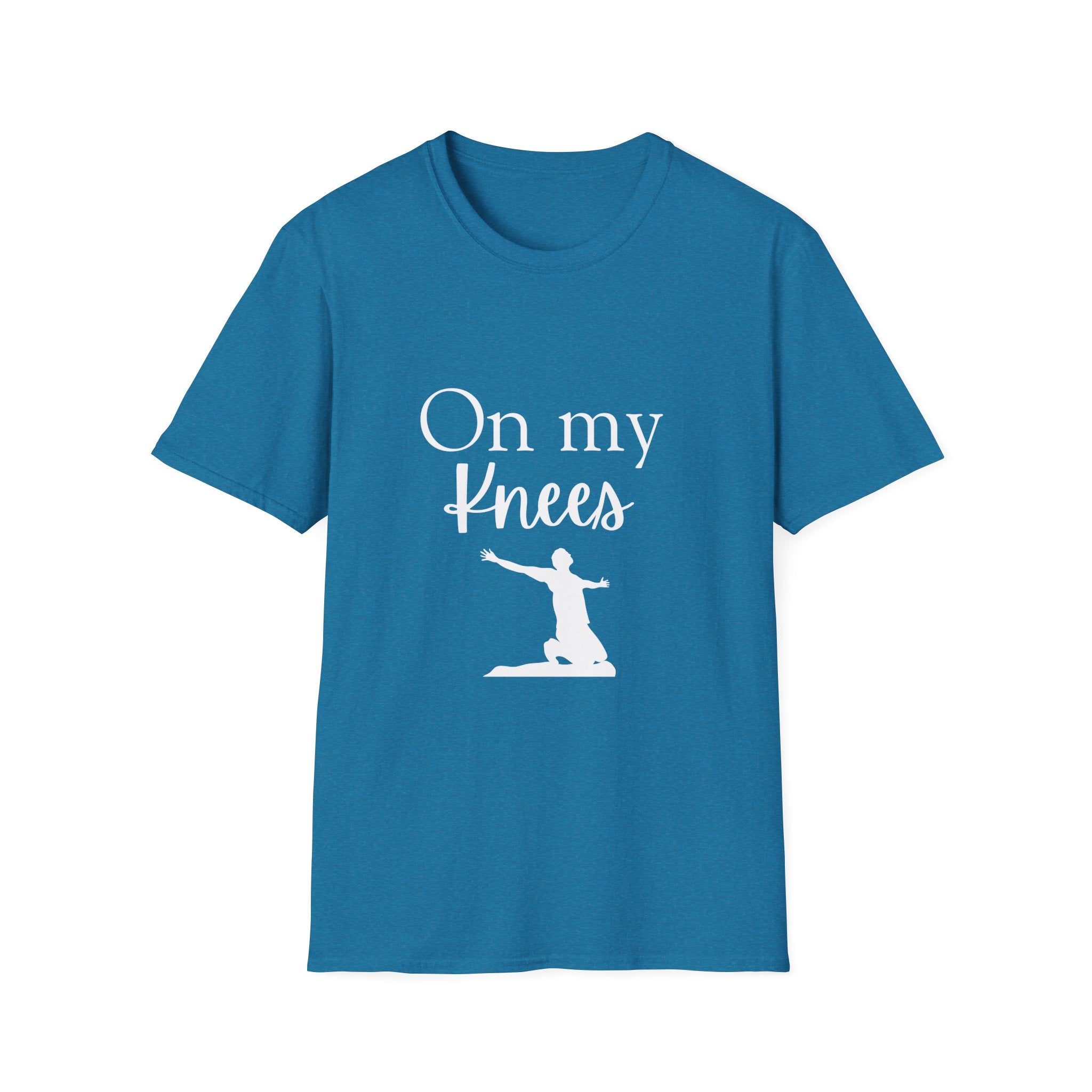 On My Knees Worship God T-Shirt | Live Your Faith Religious Christian Tee