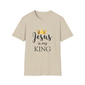 Jesus Is My King T-Shirt — Christian Faith Tee with Gold Crown