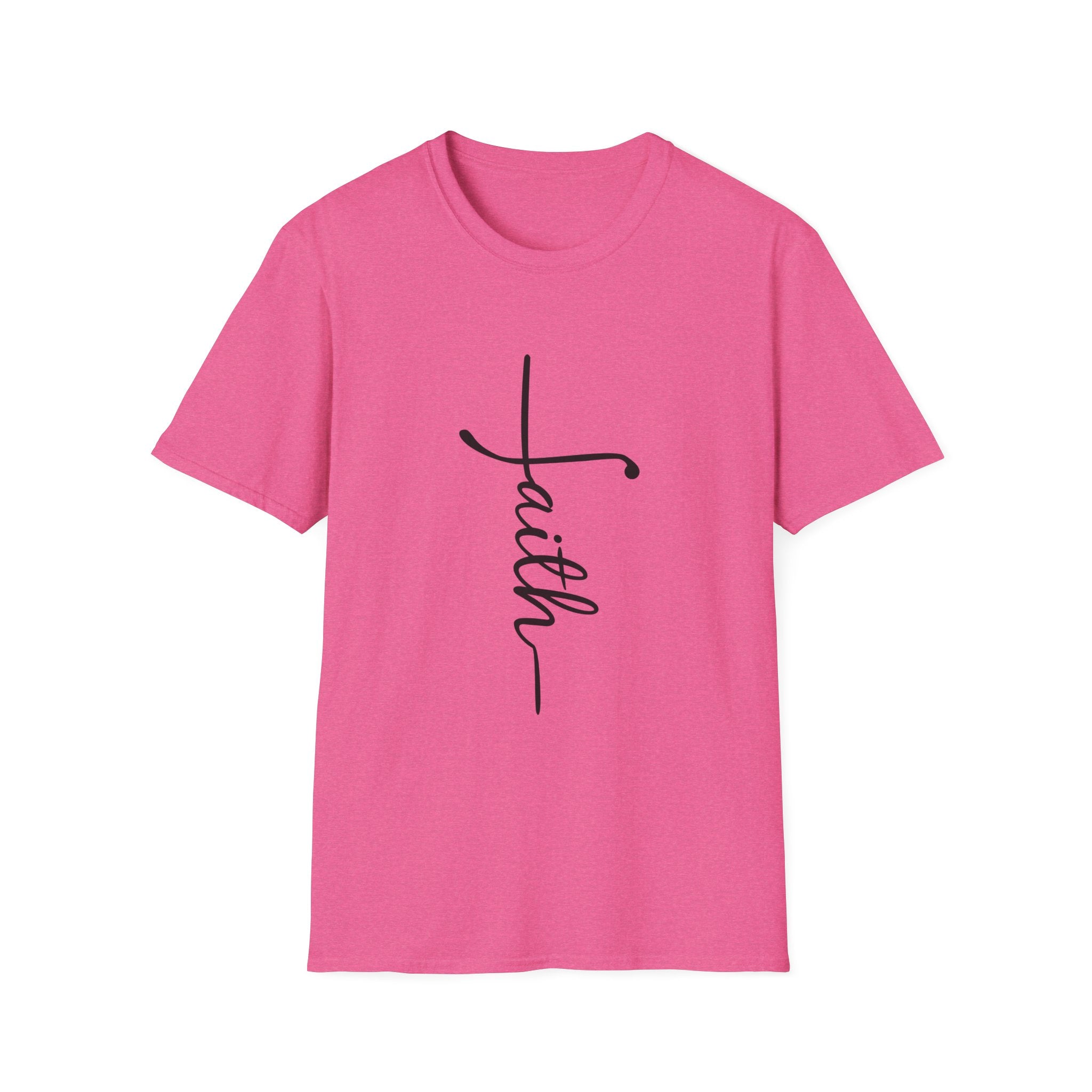 Faith Script T-Shirt — Vertical Handwritten Faith Tee