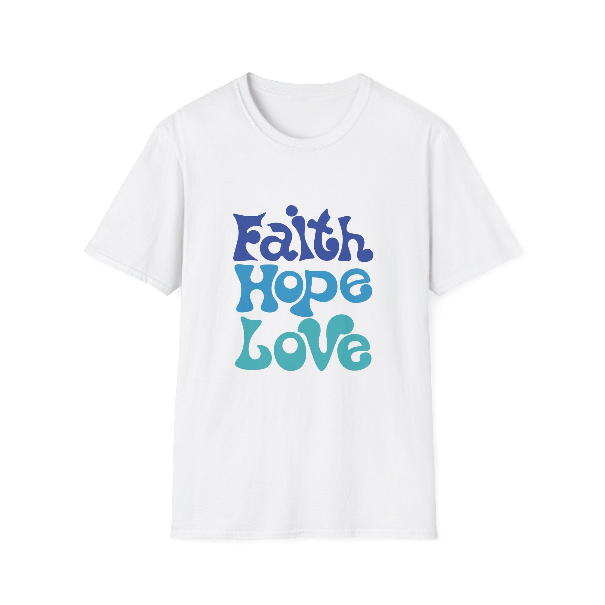 Faith Hope Love T-Shirt — Retro Psychedelic Faith Tee