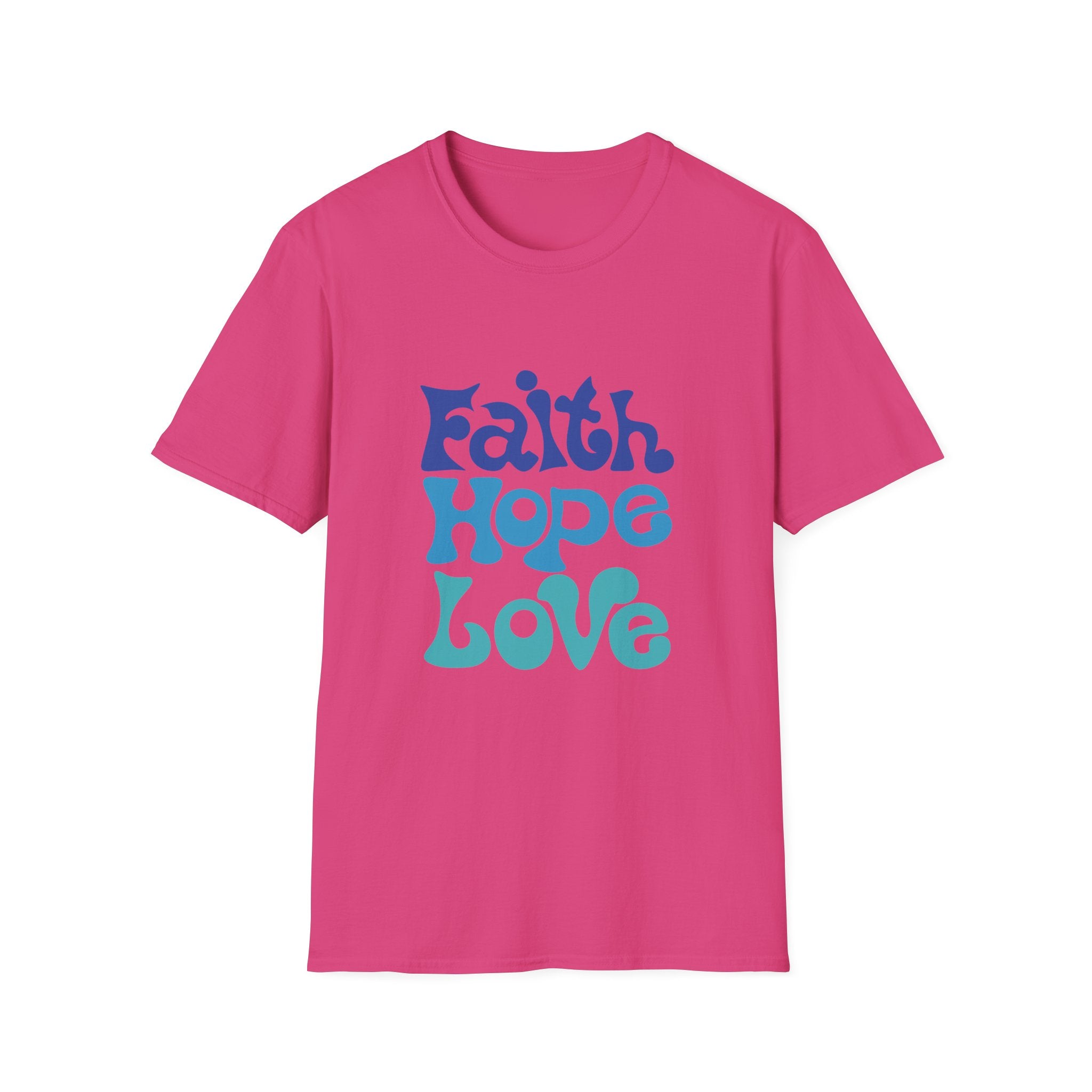 Faith Hope Love T-Shirt — Retro Psychedelic Faith Tee