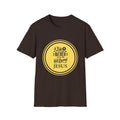 Christian T‑Shirt – “Life Is Better With My Best Friend Jesus” Yellow Circle Tee