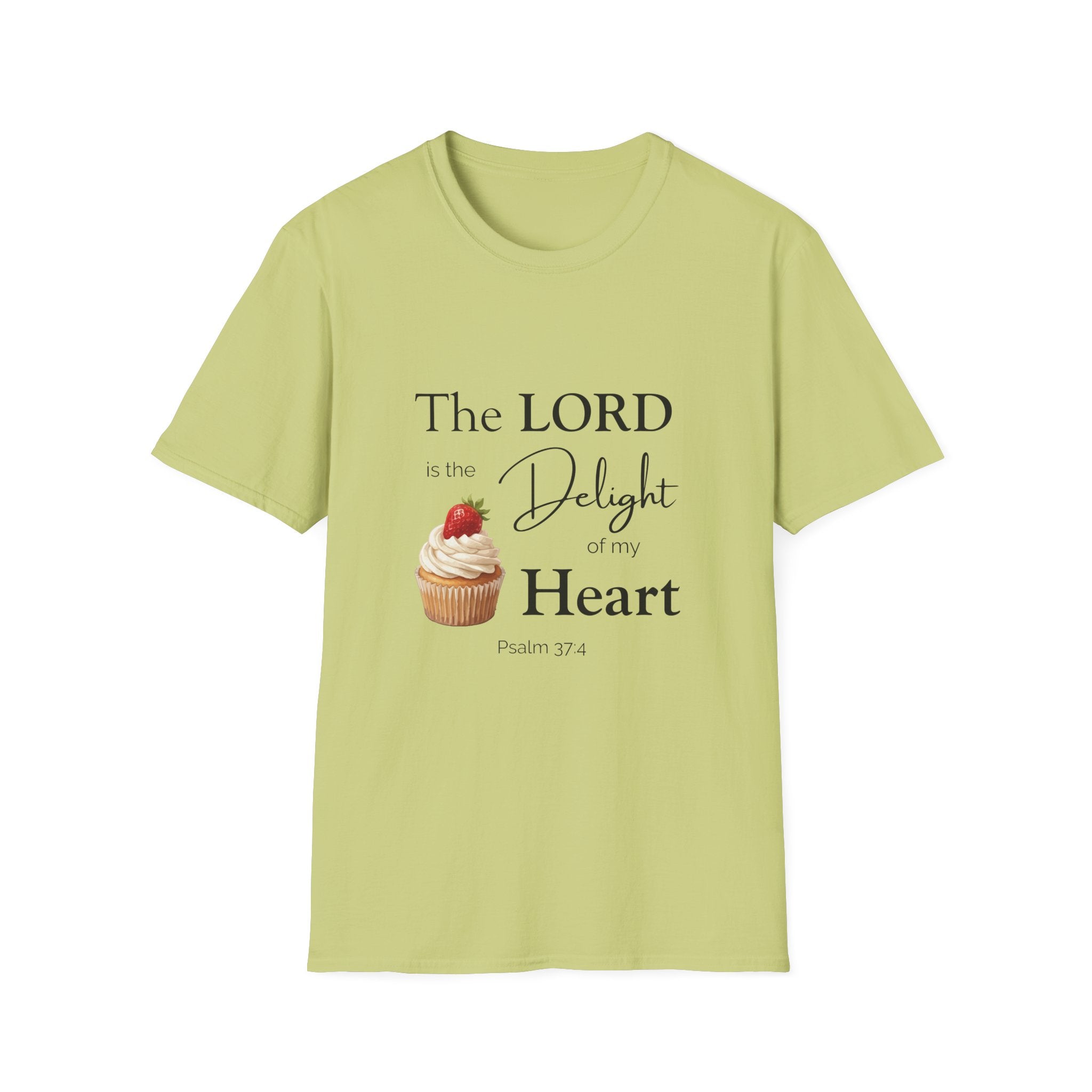 Faith Tee — “The LORD is the Delight of my Heart” Christian Graphic T-Shirt