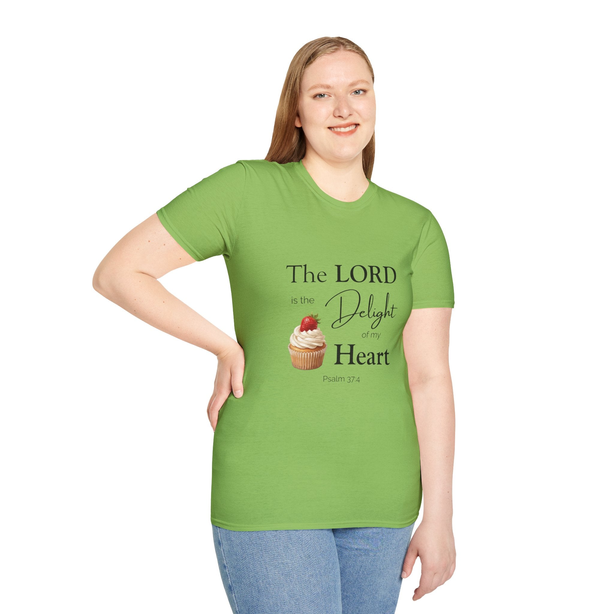 Faith Tee — “The LORD is the Delight of my Heart” Christian Graphic T-Shirt
