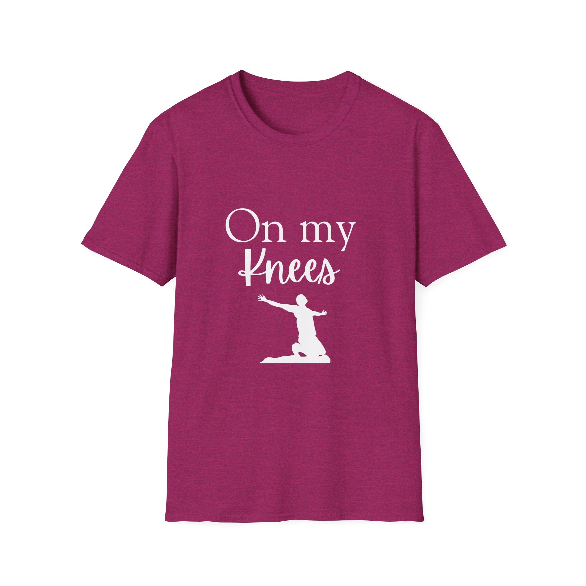 On My Knees Worship God T-Shirt | Live Your Faith Religious Christian Tee