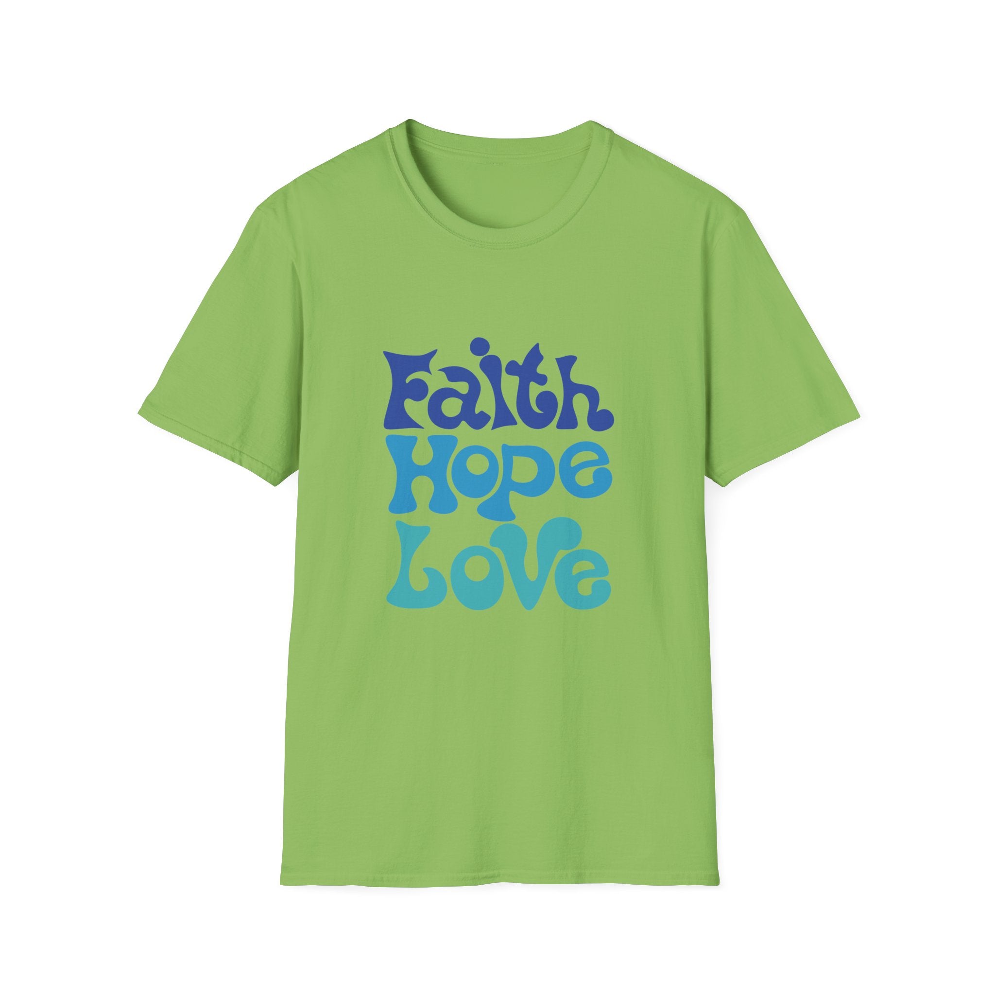 Faith Hope Love T-Shirt — Retro Psychedelic Faith Tee