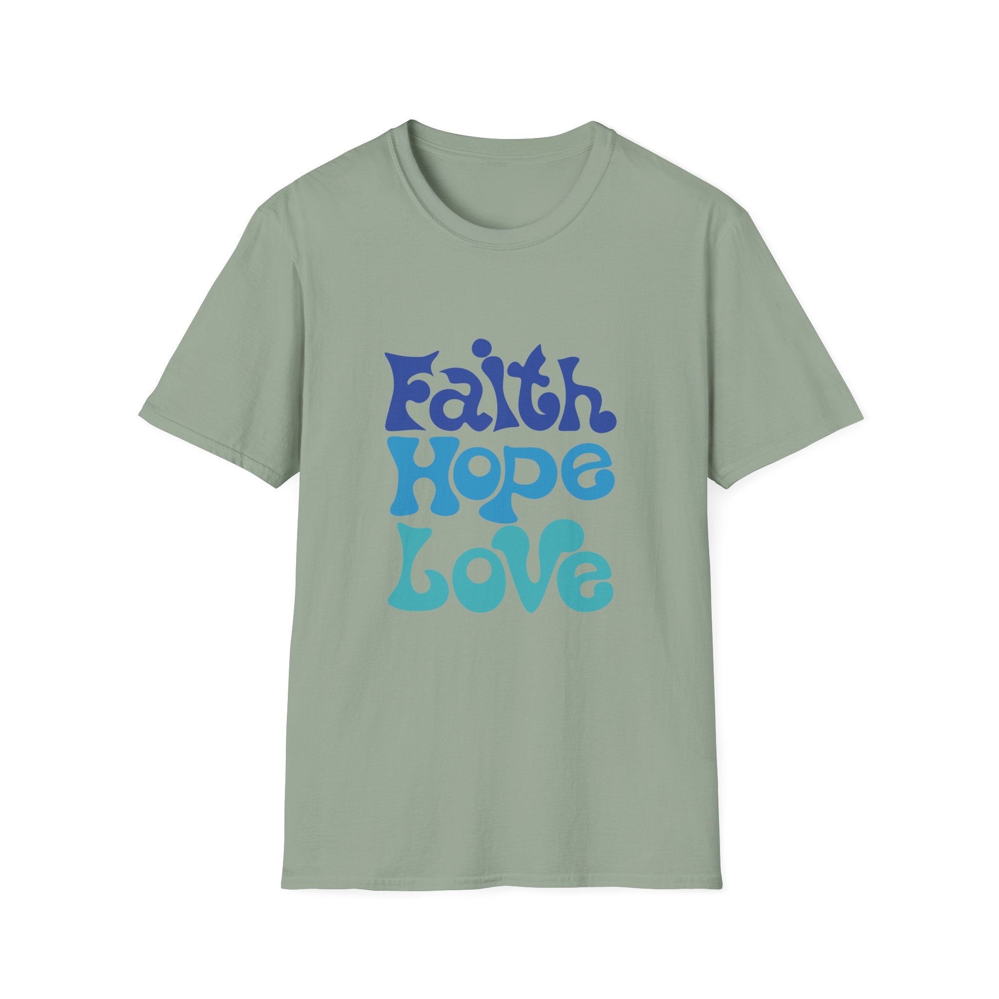 Faith Hope Love T-Shirt — Retro Psychedelic Faith Tee