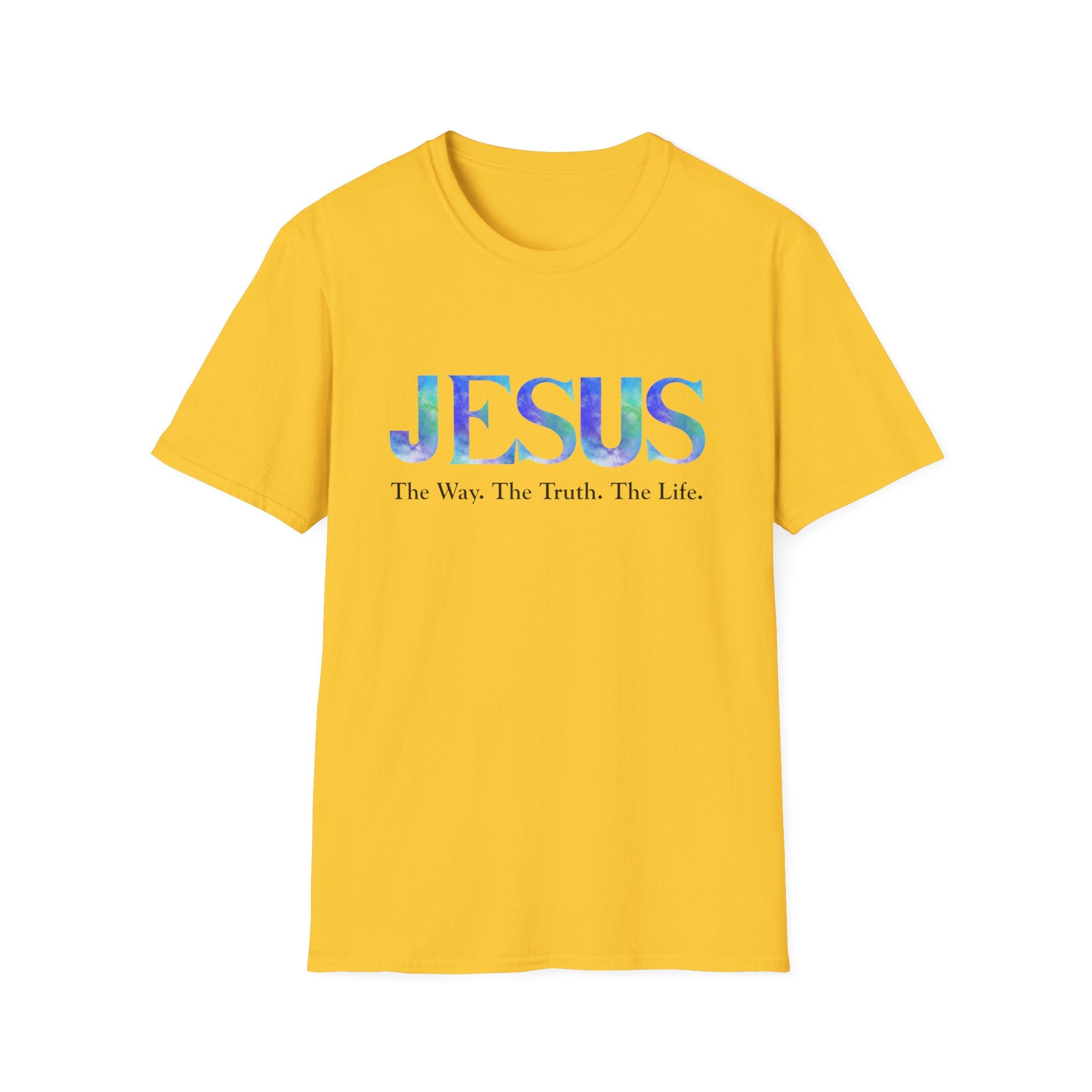 Jesus Watercolor Tee — "The Way. The Truth. The Life." Christian T-Shirt