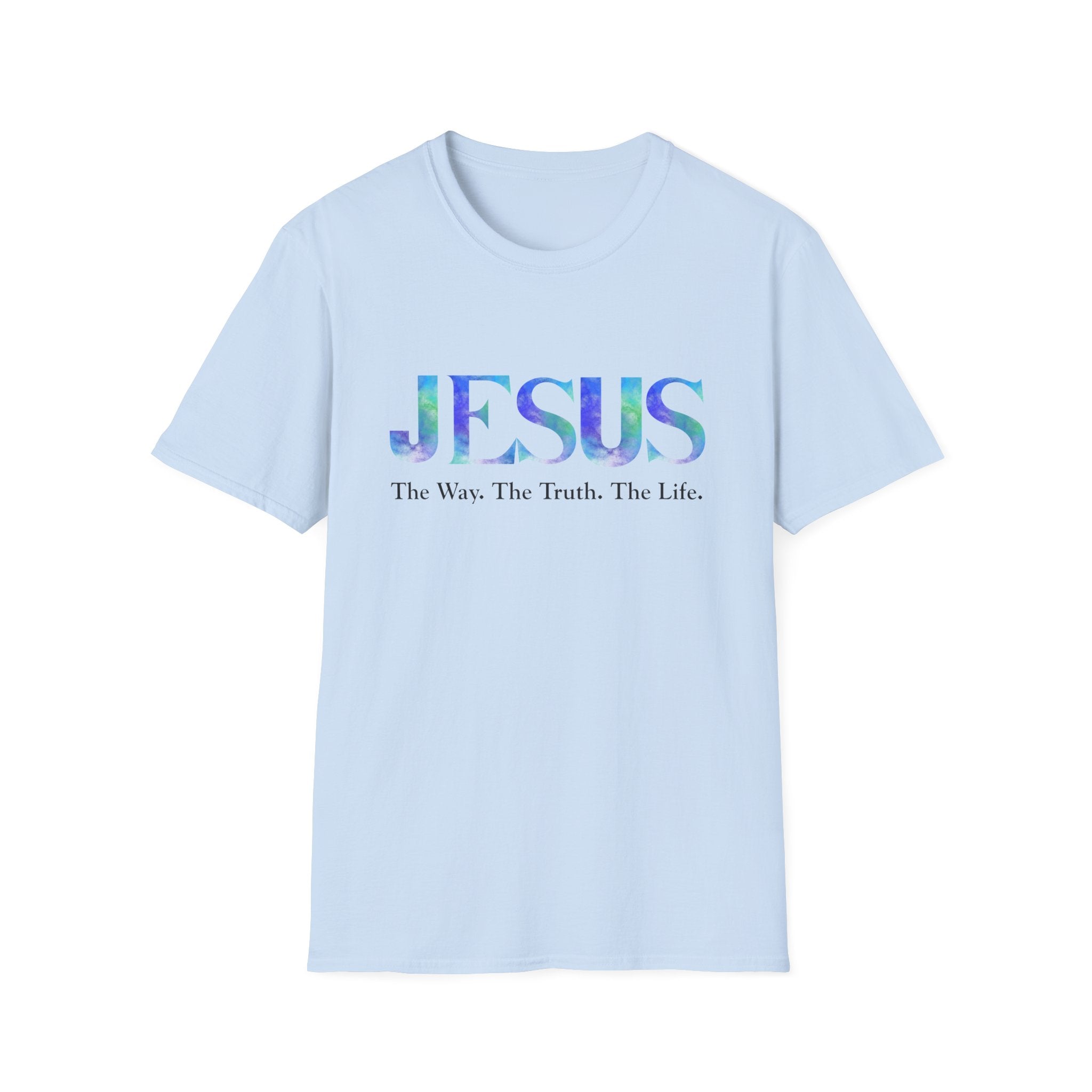 Jesus Watercolor Tee — "The Way. The Truth. The Life." Christian T-Shirt