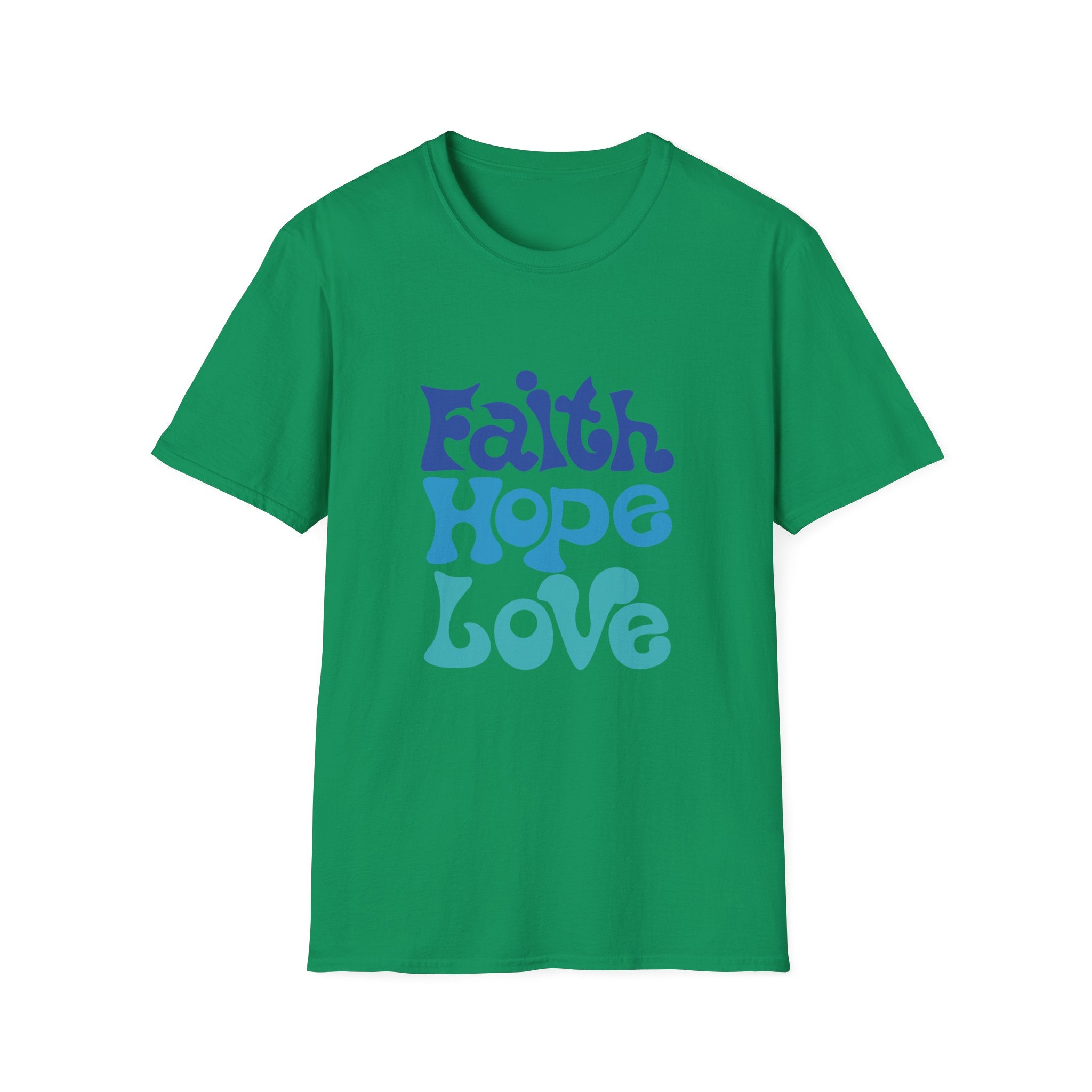 Faith Hope Love T-Shirt — Retro Psychedelic Faith Tee
