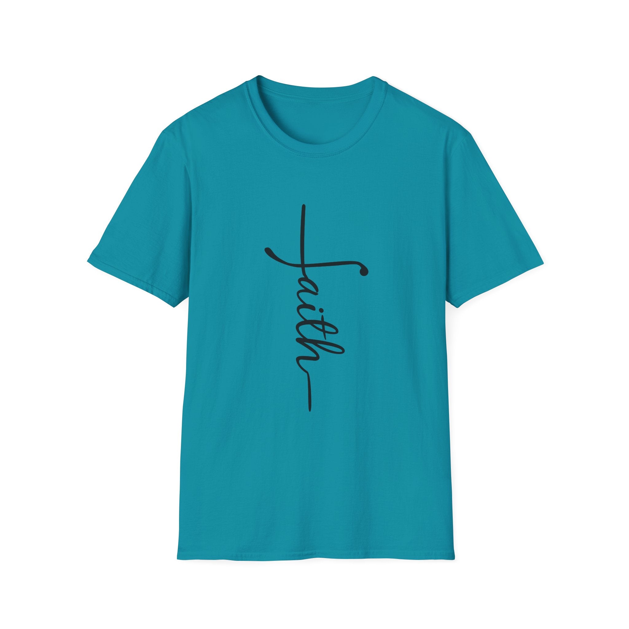 Faith Script T-Shirt — Vertical Handwritten Faith Tee
