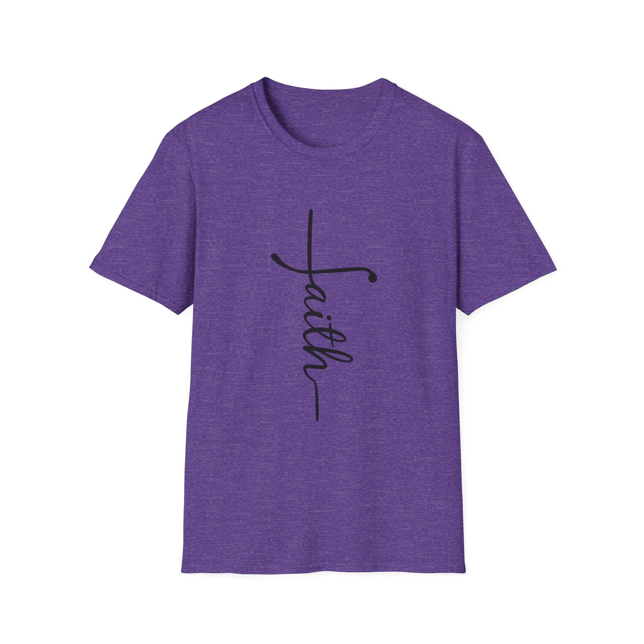 Faith Script T-Shirt — Vertical Handwritten Faith Tee