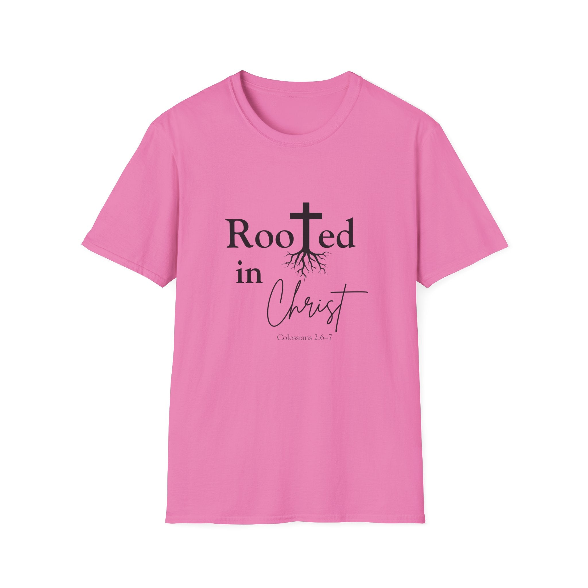 Rooted in Christ Cross & Roots T-Shirt — Christian Faith Tee