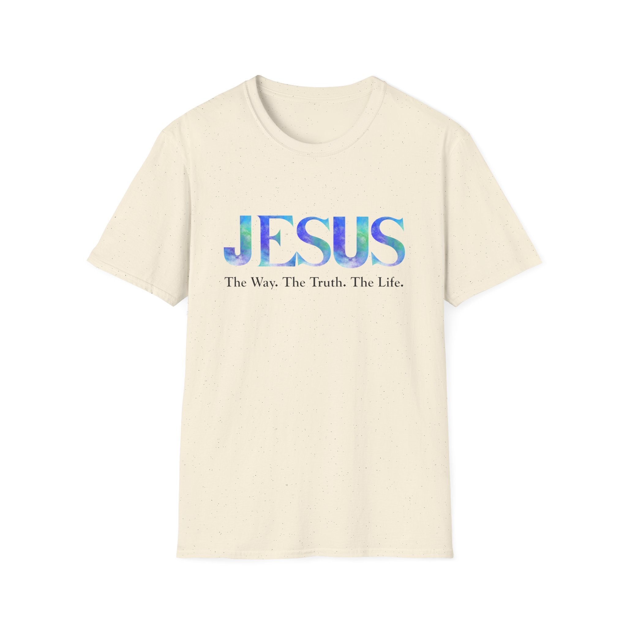 Jesus Watercolor Tee — "The Way. The Truth. The Life." Christian T-Shirt