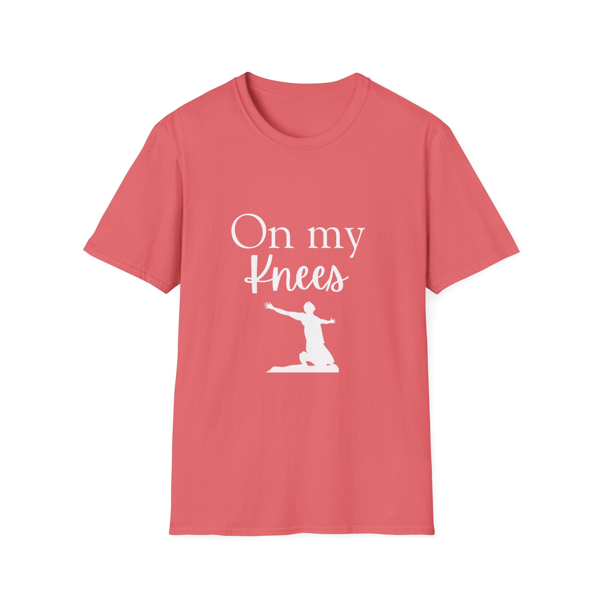 On My Knees Worship God T-Shirt | Live Your Faith Religious Christian Tee