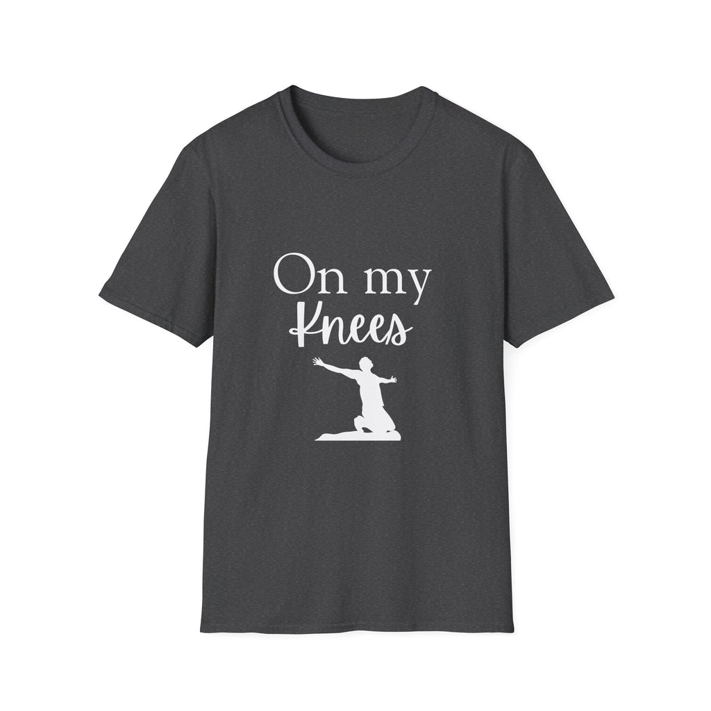 On My Knees Worship God T-Shirt | Live Your Faith Religious Christian Tee