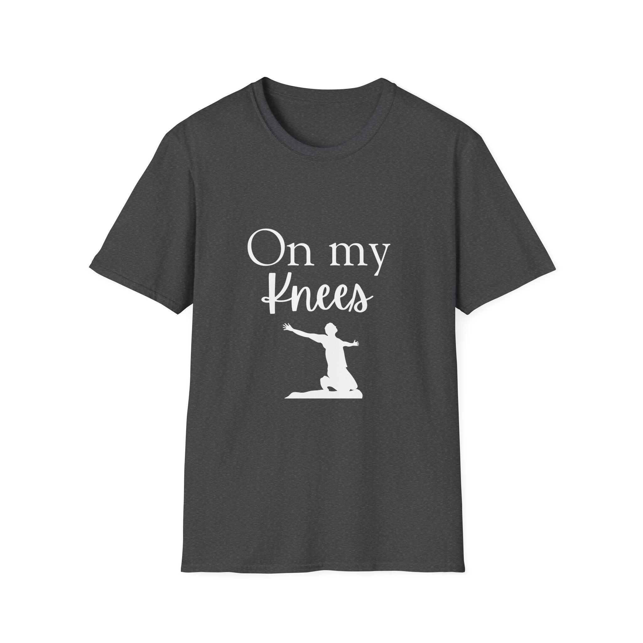 On My Knees Worship God T-Shirt | Live Your Faith Religious Christian Tee