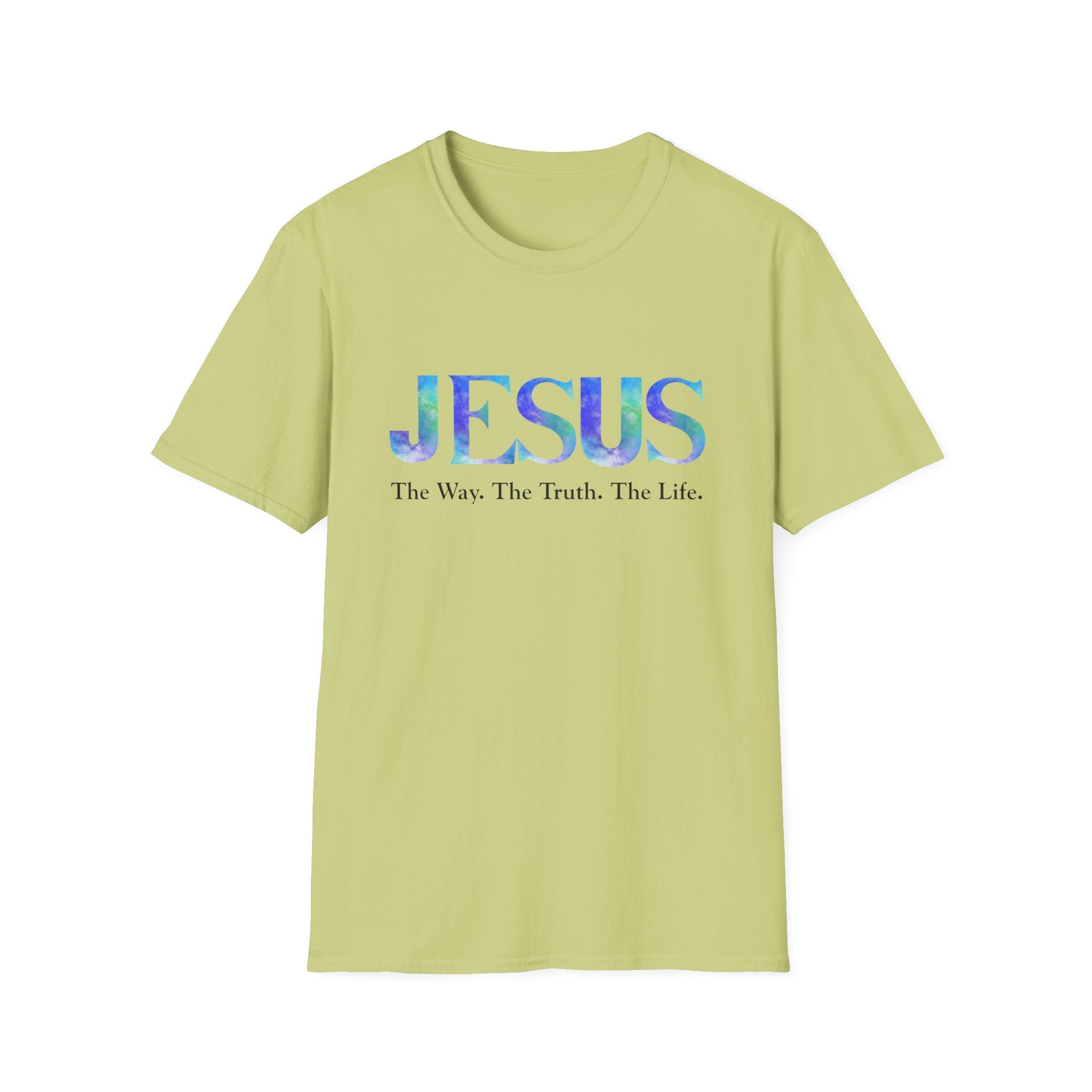 Jesus Watercolor Tee — "The Way. The Truth. The Life." Christian T-Shirt