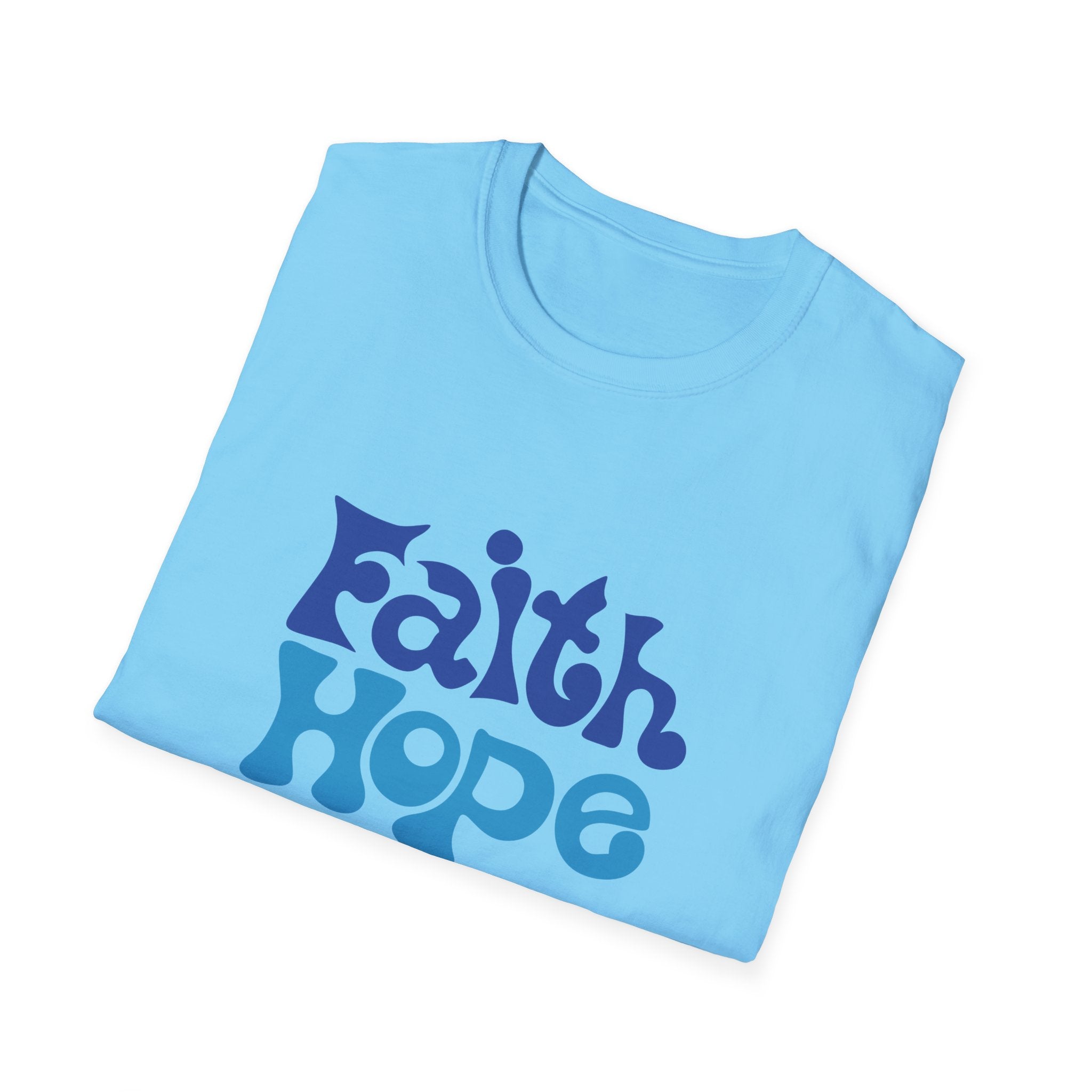 Faith Hope Love T-Shirt — Retro Psychedelic Faith Tee