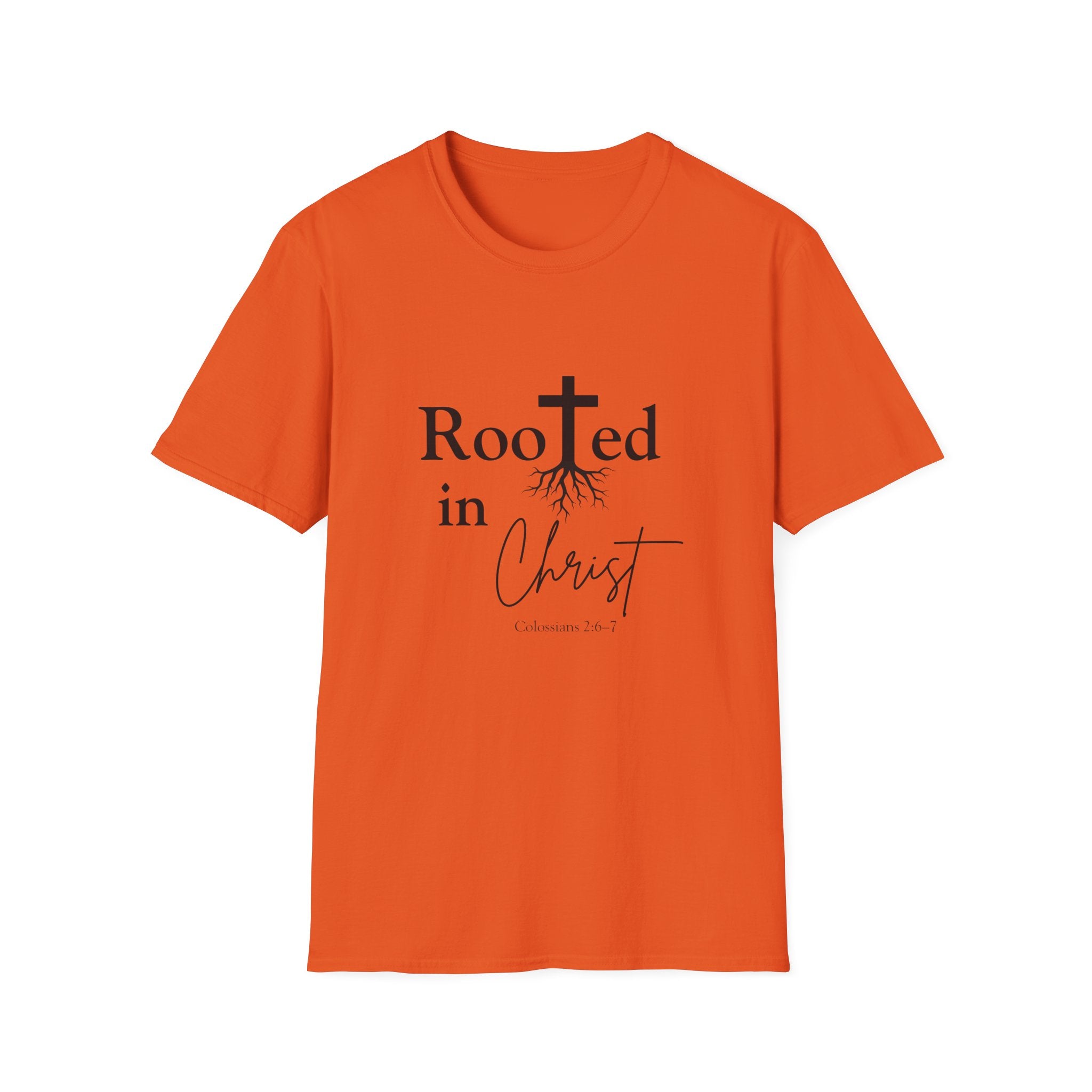 Rooted in Christ Cross & Roots T-Shirt — Christian Faith Tee