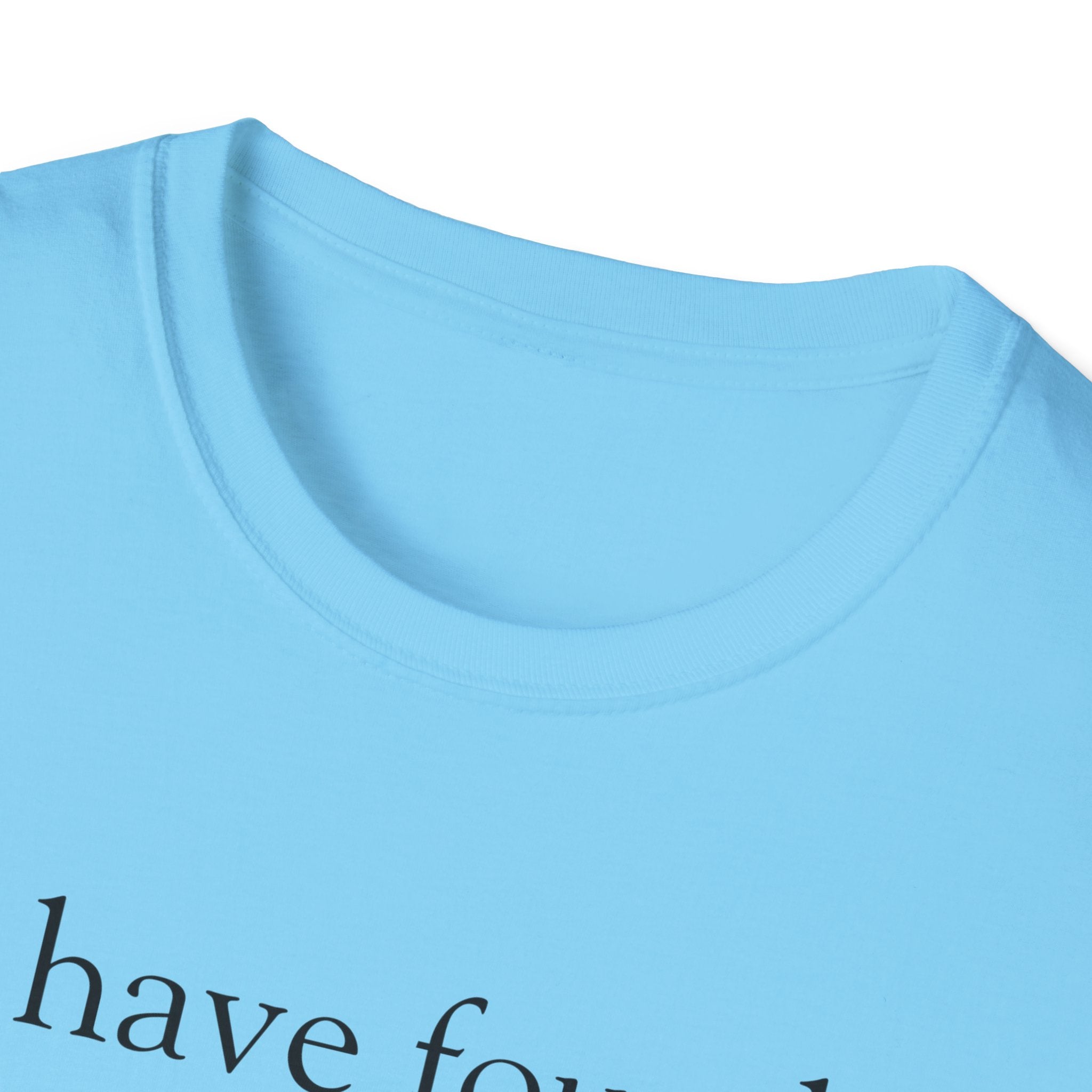 'I Have Found The One Whom My Soul Loves' T-Shirt — Script Text with Pink Rose (Song of Solomon)