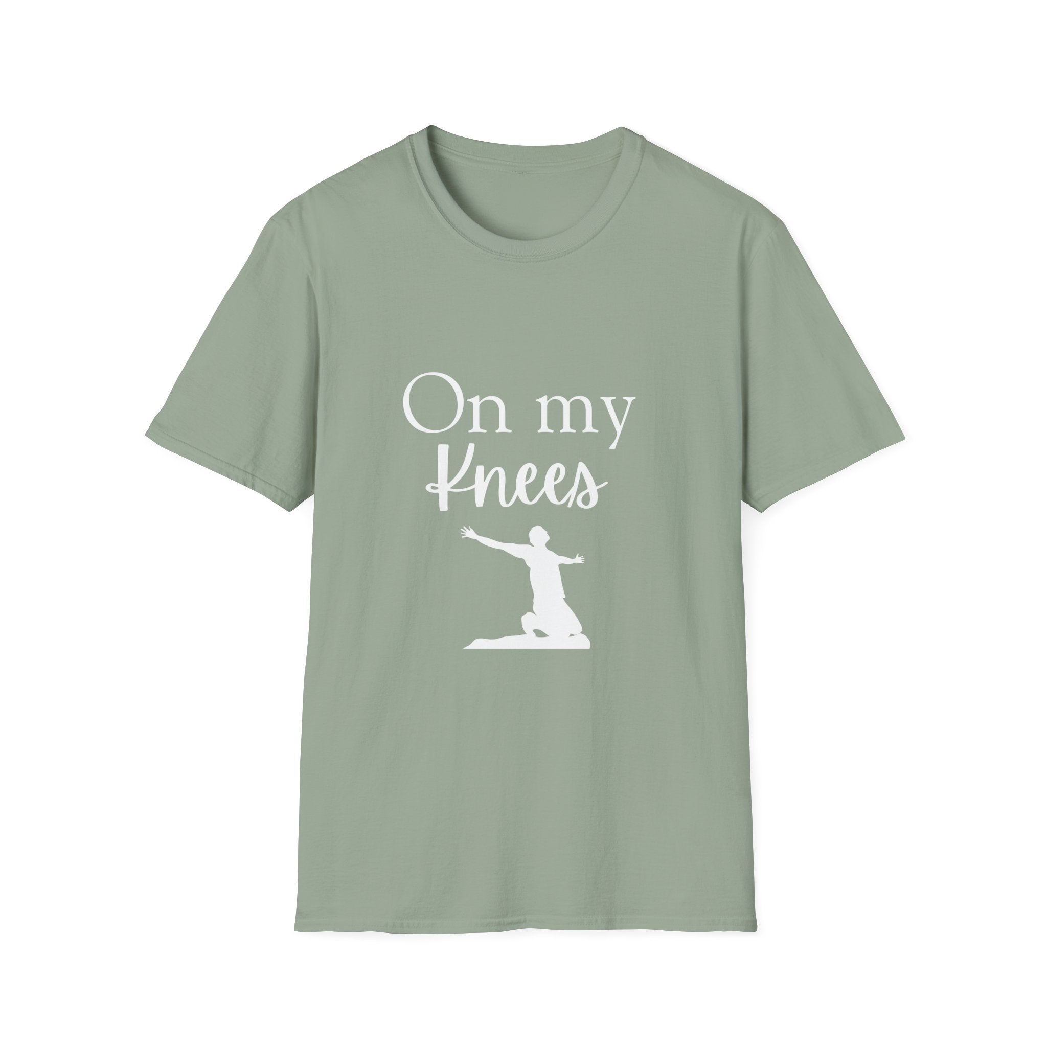 On My Knees Worship God T-Shirt | Live Your Faith Religious Christian Tee