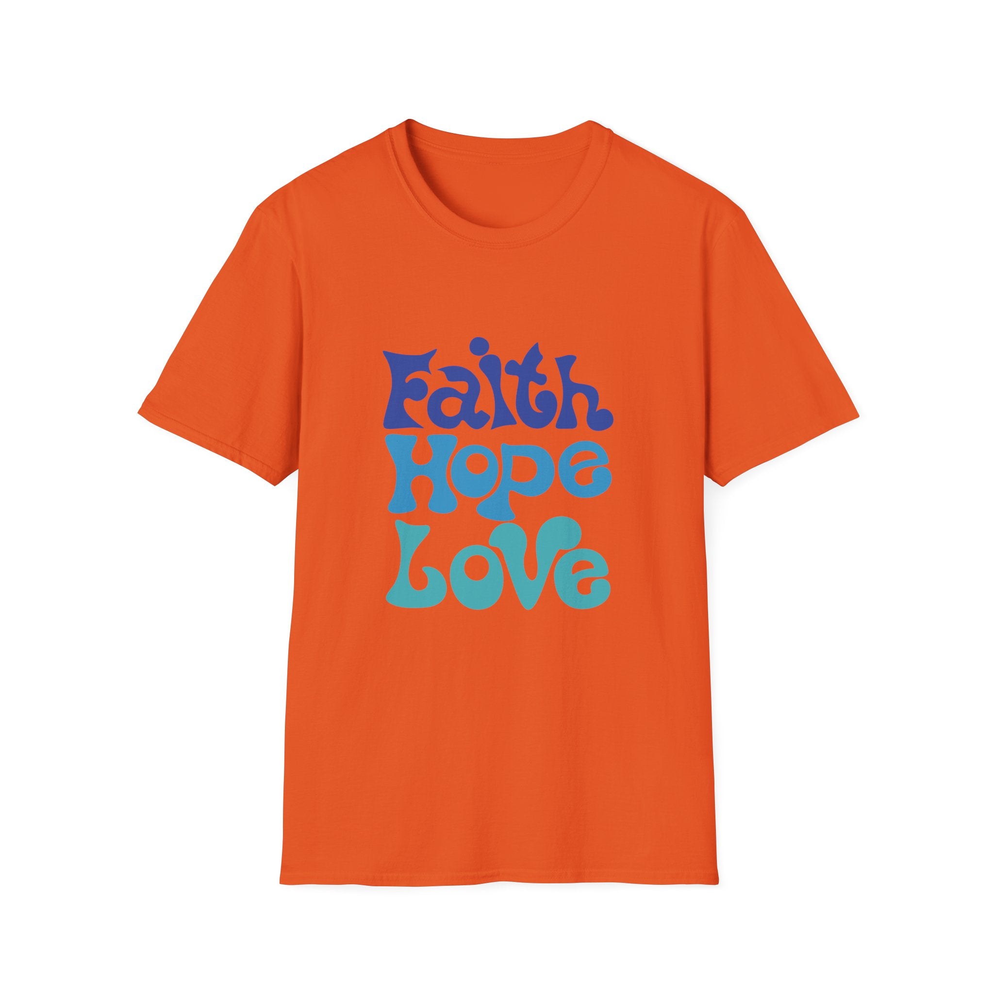 Faith Hope Love T-Shirt — Retro Psychedelic Faith Tee