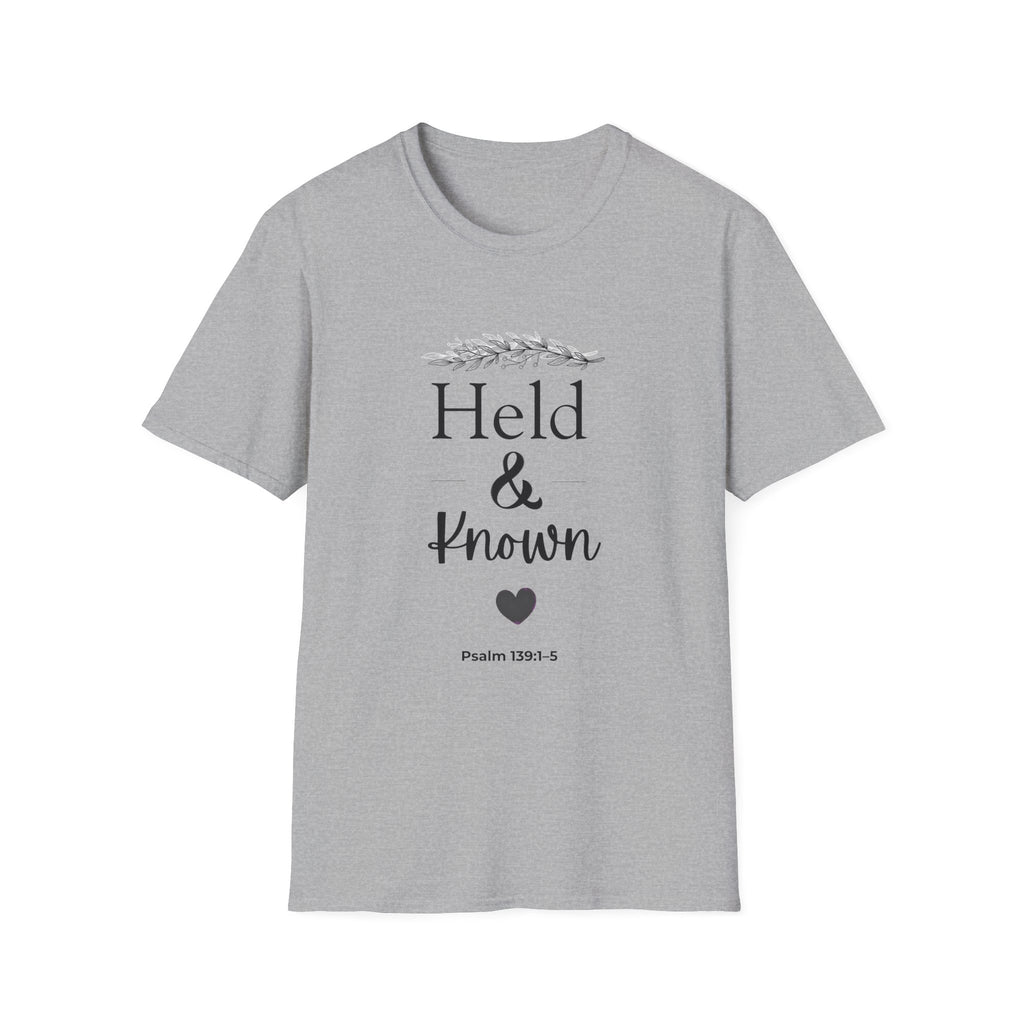 Held & Known Psalm 139:14 T-Shirt | Christian Scripture Shirt, Faith Tee