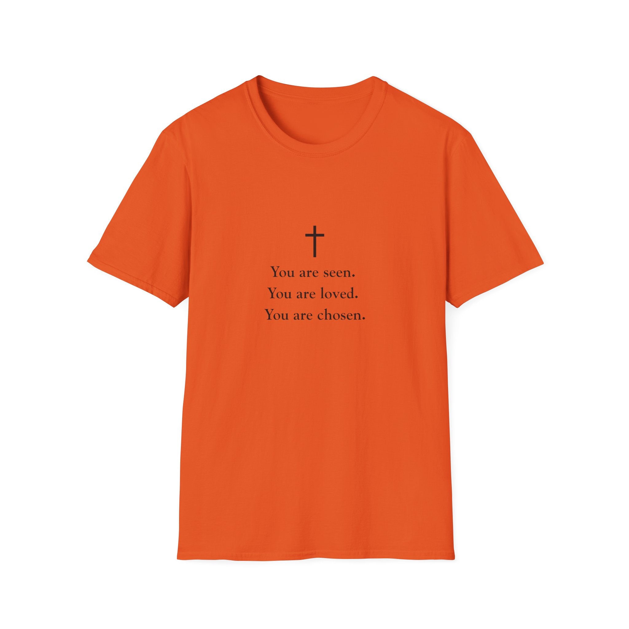 Christian Message T-Shirt — "You are seen. You are loved. You are chosen."