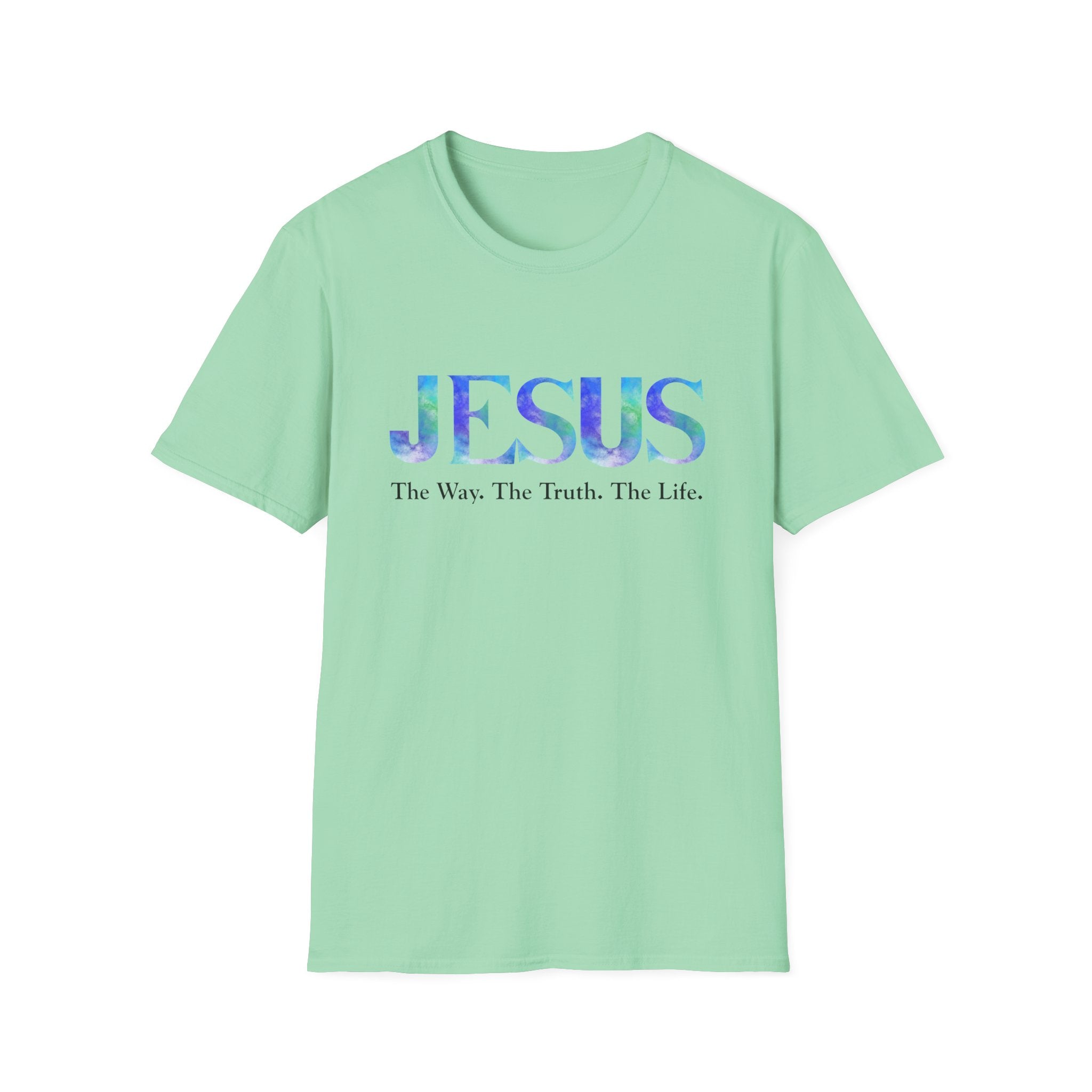 Jesus Watercolor Tee — "The Way. The Truth. The Life." Christian T-Shirt