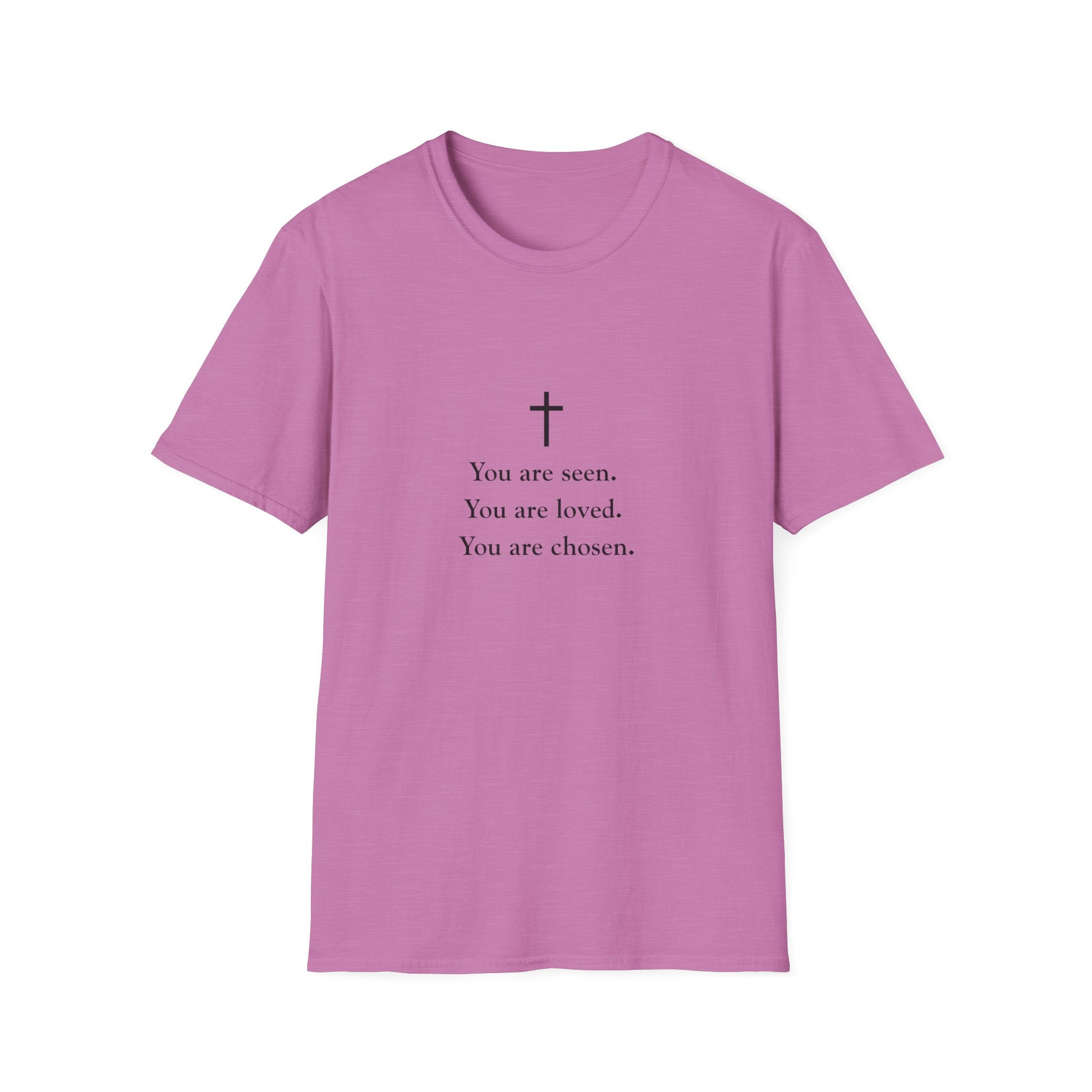 Christian Message T-Shirt — "You are seen. You are loved. You are chosen."