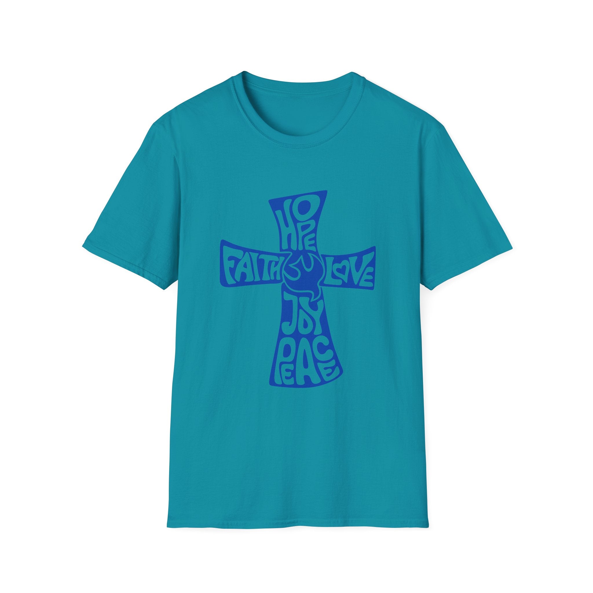 Faith Love Hope Cross T-Shirt — Christian Inspirational Graphic Tee