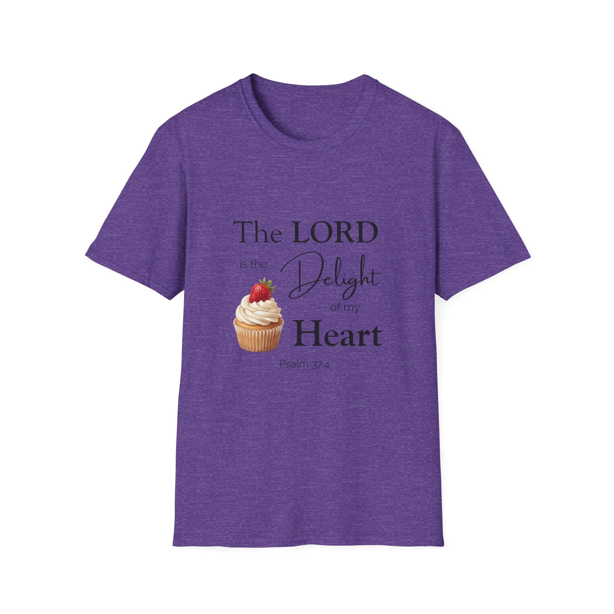 Faith Tee — “The LORD is the Delight of my Heart” Christian Graphic T-Shirt